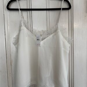 LOFT Ivory Satin Cami